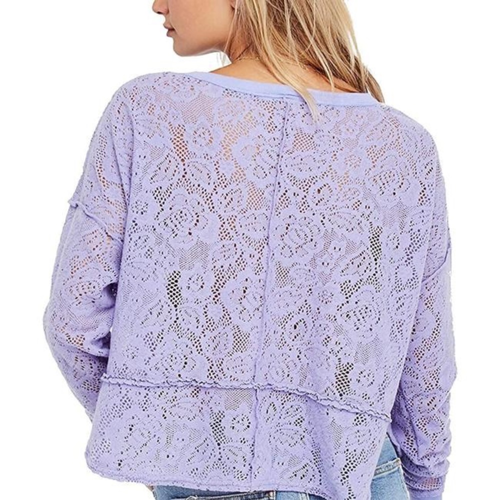 SOLD!!  Free People Not Cold In This Lace Top - Picture 3 of 3
